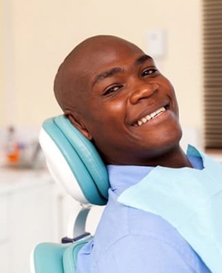 A man at his dental appointment