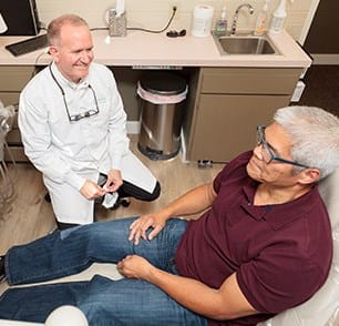 Dr Beaty with a Federal Way patient