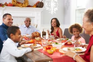 a family enjoying a meal in Federal Way